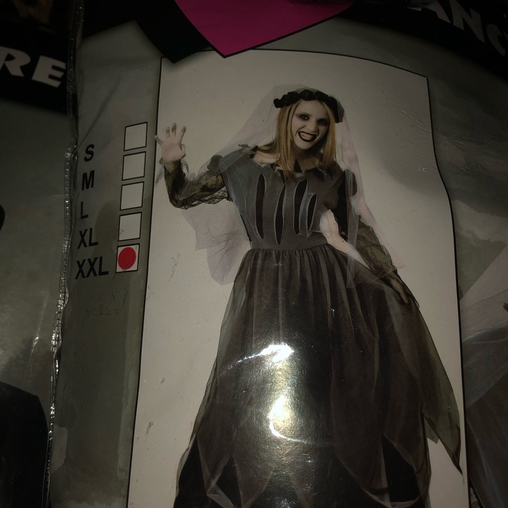 Couple costume zombie bride and groom